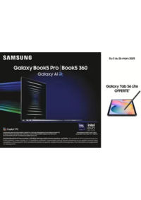 Prospectus Boulanger Biganos : Tablette Galaxy Tab S6 Lite Offerte pour l'achat d'un pc portable Galaxy Book 5 360