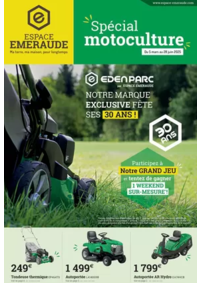 Prospectus Espace emeraude PLOUDANIEL : Catalogue spécial motoculture