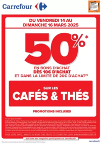 Prospectus Carrefour Angoulins : OPERATION BON D’ACHAT SUR LES CAFES & THES