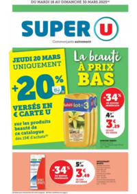 Prospectus Super U TAVAUX : Spécial Beauté