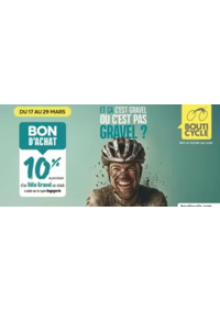 Prospectus BOUTICYCLE ANGOULEME - CHAMPNIERS : Offre spéciale gravel du 17 au 29 mars