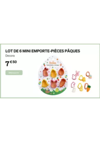 Prospectus Alice Délice Annecy : Lot de 6 mini emporte-pièces en plastique Pâques