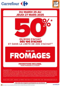 Prospectus Carrefour BREST : OPERATION BON D’ACHAT SUR LE FROMAGE