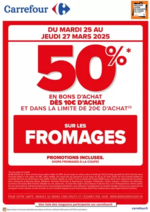 Prospectus Carrefour : OPERATION BON D’ACHAT SUR LE FROMAGE