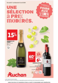 Prospectus Auchan FACHES THUMESNIL : Foire aux vins : une sélection à prix modérés