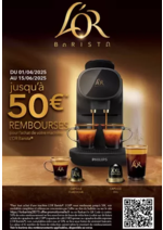 Prospectus Connexion : Jusqu'à 50€ remboursés pour l'achat d'une machine L'OR Barista