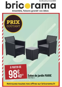 Prospectus Bricorama ORGEVAL : PRIX COÛTANT