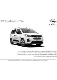 Prospectus Distributeur OPEL SAJUAL ISSOUDUN : Opel Combo Electric