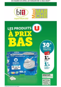 Prospectus Maximarché Bligny sur ouche : LES PRODUITS U À PRIX BAS