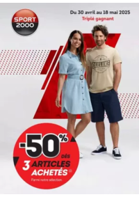 Prospectus Sport 2000 MENDE : -50% sur le 3 articles achetés