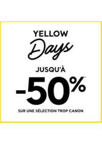 Prospectus Cache cache PITHIVIERS ZAC LECLERC LOT N°5 RUE RENE CASSIN : Yellow days -50%