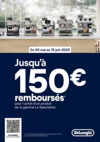 Prospectus Connexion MARCONNE : Jusqu'à 150€ remboursés pourl'achat d'une cafetière DELONGHI La Specialista