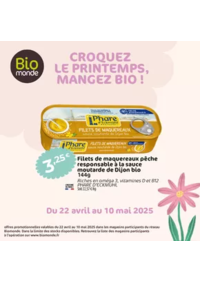 Prospectus Biomonde PARIS 13 RUE DE MAUBEUGE : CROQUEZ LE PRINTEMPS, MANGEZ BIO!