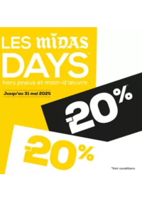 Prospectus Midas Paris 1 Boulevard de La Chapelle : -20% SUR TOUT L’ENTRETIEN DE VOTRE VÉHICULE !