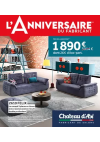 Prospectus Château d´Ax Barentin : L'ANNIVERSAIRE DU FABRICANT