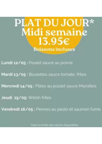 Prospectus Crocodile Lille - Englos : Plat Du Jour