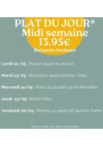 Prospectus crocodile : Plat Du Jour