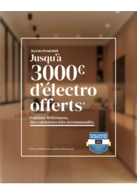Prospectus Cuisines références LE PLESSIS BELLEVILLE : Jusqu’à 3 000€ d’électro offerts pour donner vie à votre projet sur-mesure !