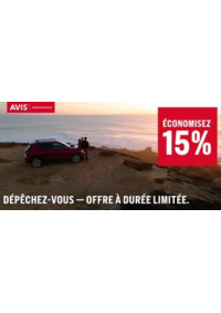 Prospectus AVIS - Avignon - Aéroport : Les membres du programme de fidélité GRATUIT économisent 15 % sur les locations en Europe réservées 
