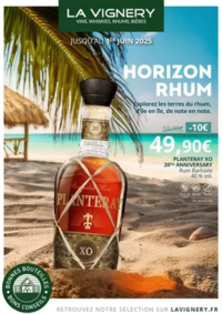 Prospectus La Vignery Saint Maximin : Horizon Rhum
