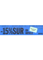 Promos et remises  : -15% sur une article