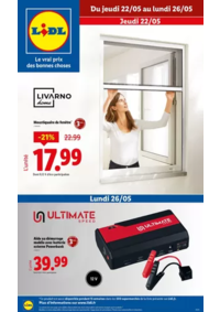Prospectus Lidl LOZANNE : Moustiquaires, bien-être, sport, jeux pour enfant… Profitez des ventes Lidl !