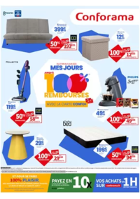 Prospectus Conforama MONT DE MARSAN : Mes jours 100% remboursés avec la carte Confo+