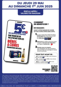 Prospectus Carrefour Express Saint Pierre Du Mont : OFFRE EXCLUSIVE APPLI : BON D’ACHAT BIERES ET CIDRES