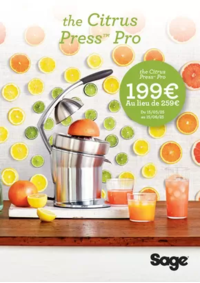 Prospectus BeDigital Paris 176/178 Rue Montmartre : SAGE PROMO CITRUS PRESS PRO