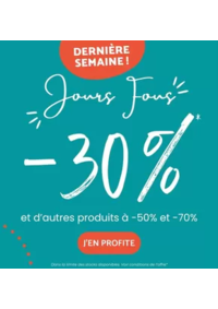 Prospectus TOTO PARIS 7 rue poncelet : Dernière semaine des Jours Fous