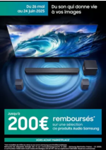 Prospectus Boulanger : Jusqu'à 200€ remboursés sur une sélection de barre de son Samsung