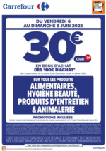 Prospectus Carrefour : OPERATION BON D’ACHAT SUR L’ALIMENTAIRE CE WEEK-END