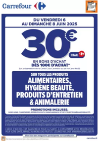 Prospectus Carrefour city PARIS 42 avenue de la Motte Picquet : OPERATION BON D’ACHAT SUR L’ALIMENTAIRE CE WEEK-END