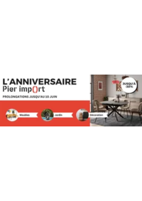 Prospectus Pierimport Narbonne : Promotions Pier Import : meubles et déco