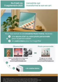 Prospectus LDLC Paris : Cadre blanc + tirage d'art offerts avec Samsung