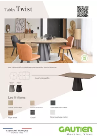 Prospectus GAUTIER BOULOGNE : Tables Twist Fr