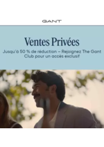 Prospectus GANT : Ventes Privées jusqu'à -50%