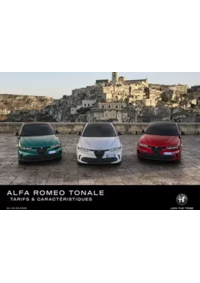 Prospectus Alfa Roméo BOULOGNE BILLANCOURT : Catalogue Alfa Romeo TONALE