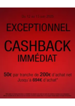 Promos et remises  : Offre CASHBACK