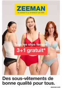 Prospectus Zeeman Roncq : Des sous-vêtements de bonne qualité pour tous.