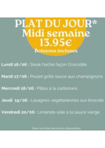 Promos et remises  : Plat Du Jour