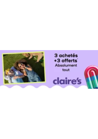 Prospectus Claire's AULNOY LES VALENCIENNES : 3 achetés +3 offerts