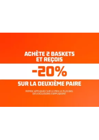 Prospectus Foot Locker Caen : Achète 2 paires de baskets et profite de -20 % sur la 2e.