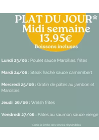 Prospectus Crocodile Creil - Saint-Maximin : Plat Du Jour