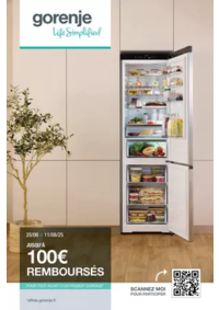 Prospectus Boulanger Augny : OFFRE Gorenje: jusqu'à 100€ remboursés !