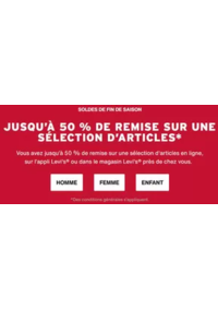 Prospectus Levi's Vintage Clothing : usqu’à 50 % de remise sur une sélection d’articles