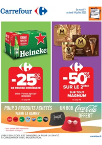 Prospectus Carrefour Drive VILLERS BOCAGE Rue Georges Clémenceau : -50% SUR LE 2ÈME SUR TOUT MAGNUM