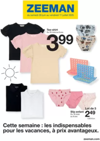 Prospectus Zeeman Armentieres rue de Lille : Cette semaine : les indispensables pour les vacances, à prix avantageux