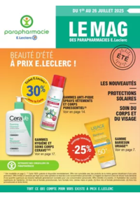Prospectus Parapharmacie E.Leclerc BOIS D'ARCY : Magazine Eté