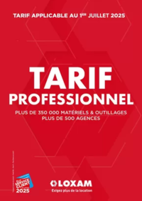 Prospectus Loxam NANCY : Tarifs professionnels